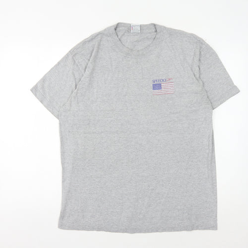 Speedo Men's Grey L Sports Graphic T-Shirt