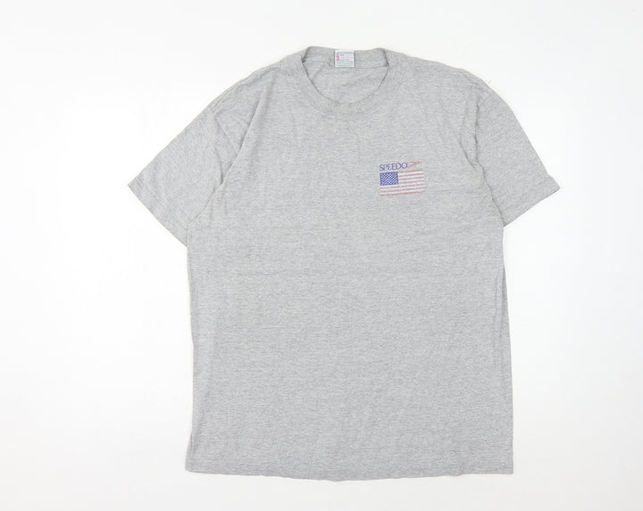Speedo Men's Grey L Sports Graphic T-Shirt