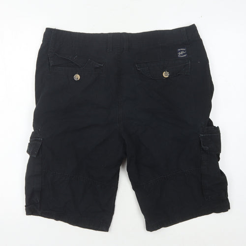 Tokyo Laundry Men's Black Cargo Shorts - Large, Summer Casual