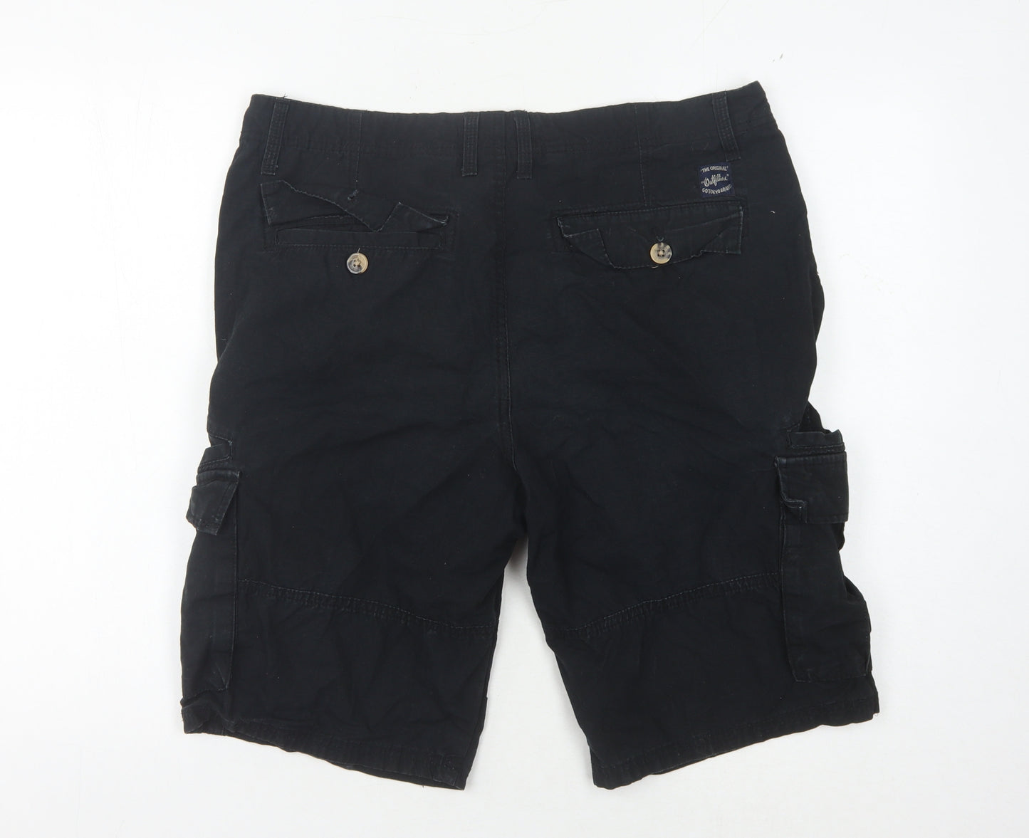 Tokyo Laundry Men's Black Cargo Shorts - Large, Summer Casual