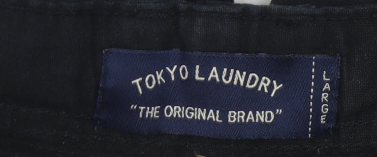 Tokyo Laundry Men's Black Cargo Shorts - Large, Summer Casual