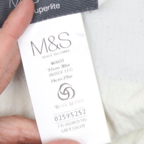 Marks and Spencer Men's Grey Dress Pants 38/29