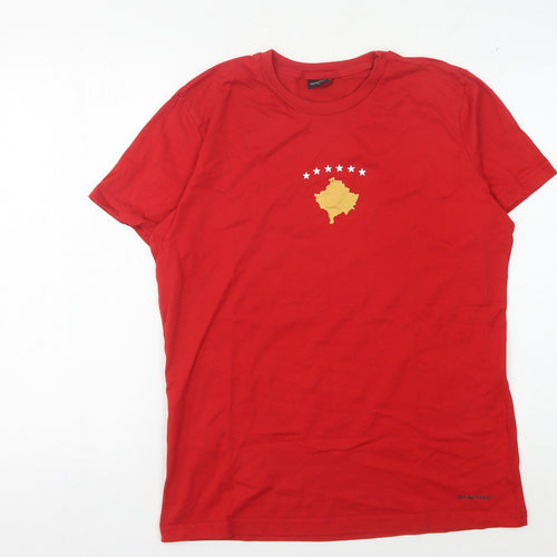 S//Sprint Men's Red M T-Shirt, Cotton Blend, Crew Neck