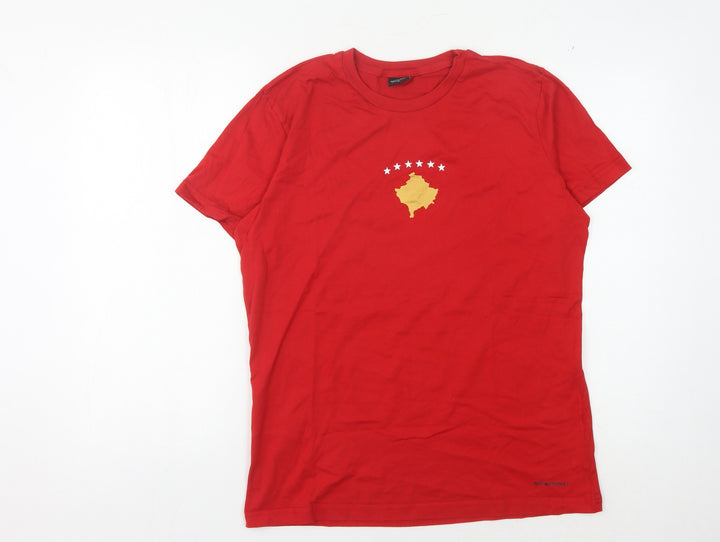 S//Sprint Men's Red M T-Shirt, Cotton Blend, Crew Neck