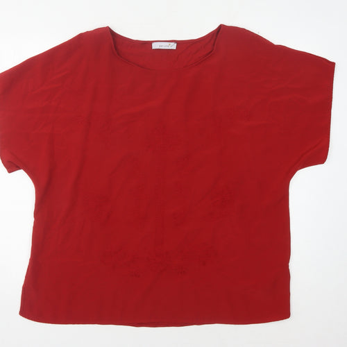 Marks and Spencer Women's Red Top, Size 16
