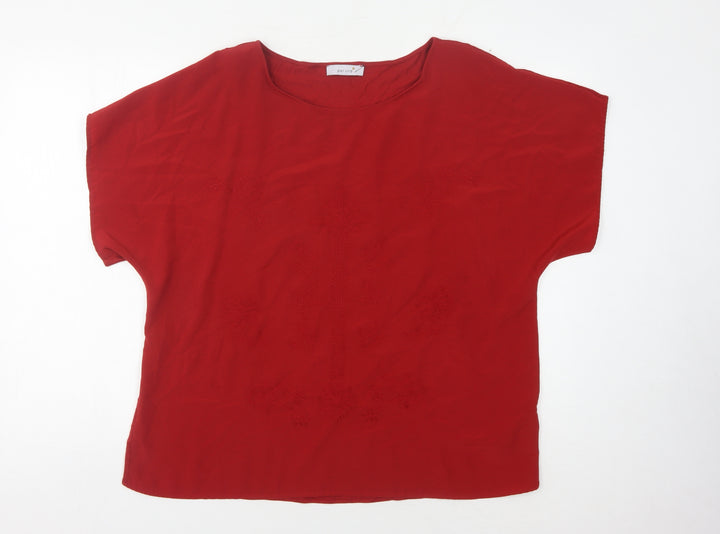 Marks and Spencer Women's Red Top, Size 16