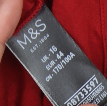 Marks and Spencer Women's Red Top, Size 16