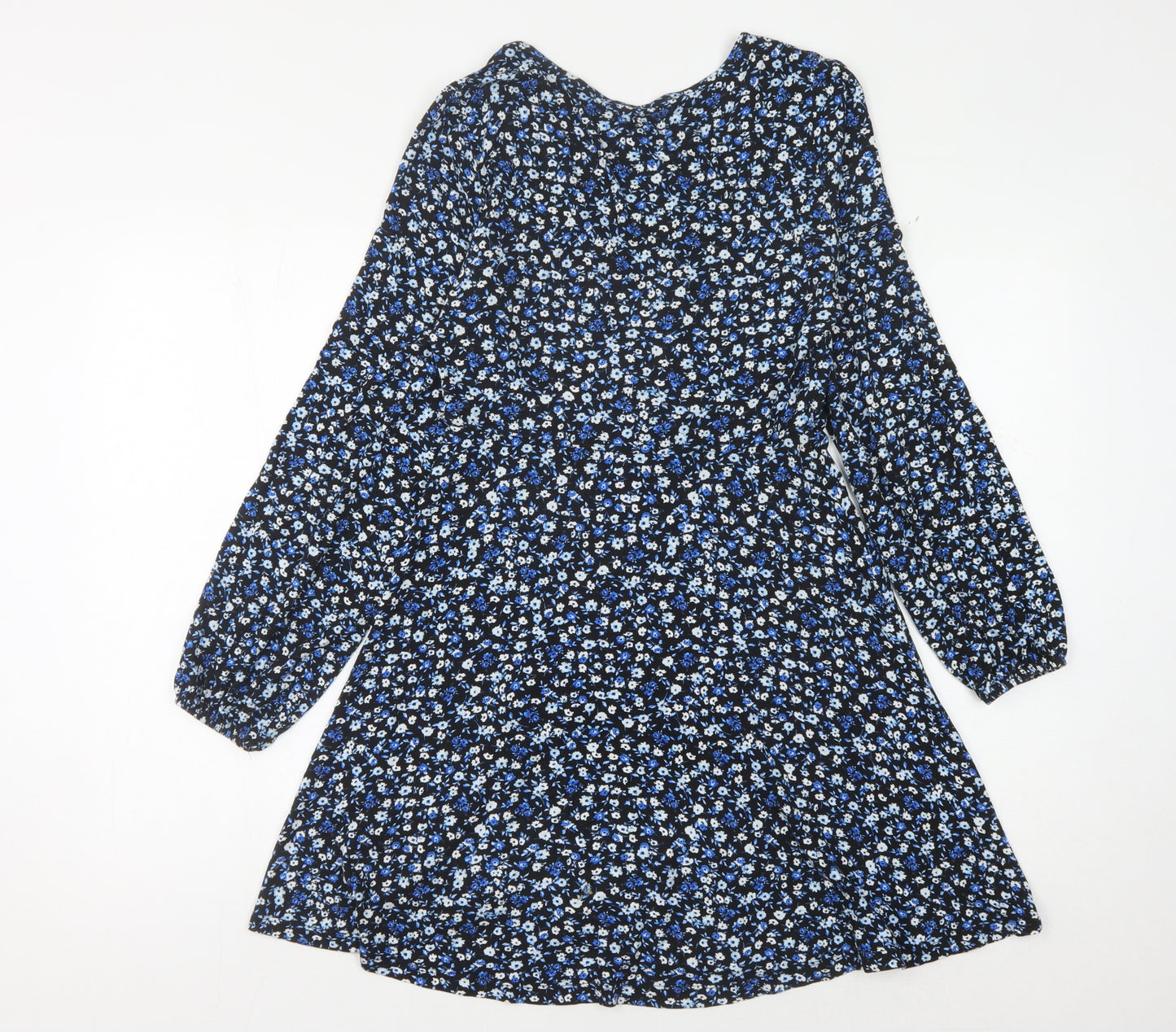 Stradivarius Women's Blue Floral Dress Size 12