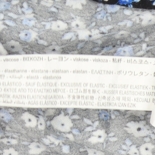Stradivarius Women's Blue Floral Dress Size 12