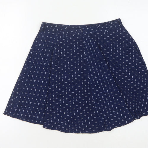 Yumi Women's Blue A-Line Skirt, Size 10, Mid-Rise