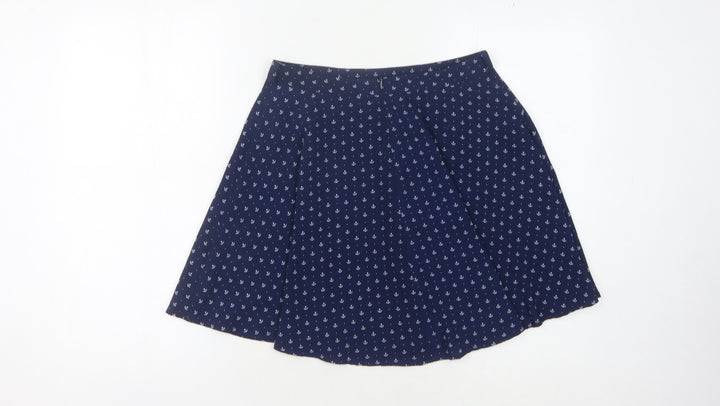 Yumi Women's Blue A-Line Skirt, Size 10, Mid-Rise