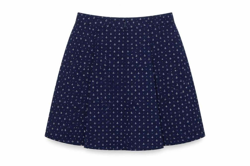 Yumi Women's Blue A-Line Skirt, Size 10, Mid-Rise