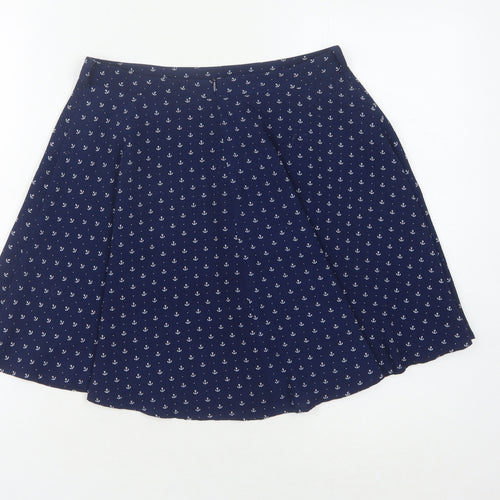 Yumi Women's Blue A-Line Skirt, Size 10, Mid-Rise