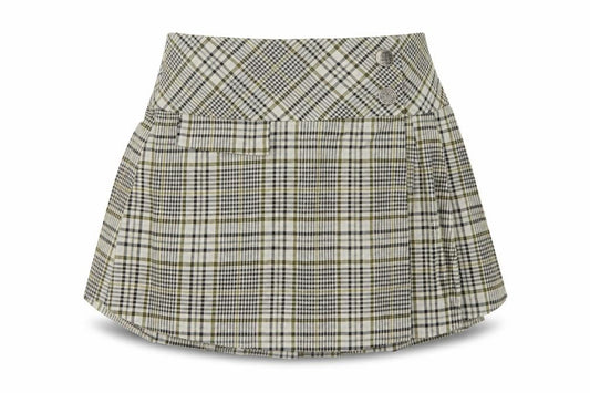 Zara Girls Check Pleated Skirt, Multicoloured, Size 11-12