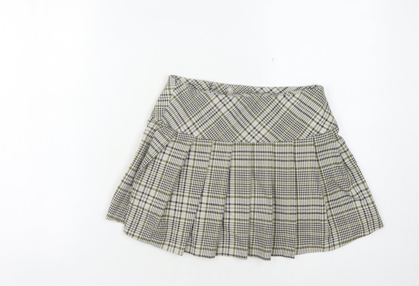 Zara Girls Check Pleated Skirt, Multicoloured, Size 11-12
