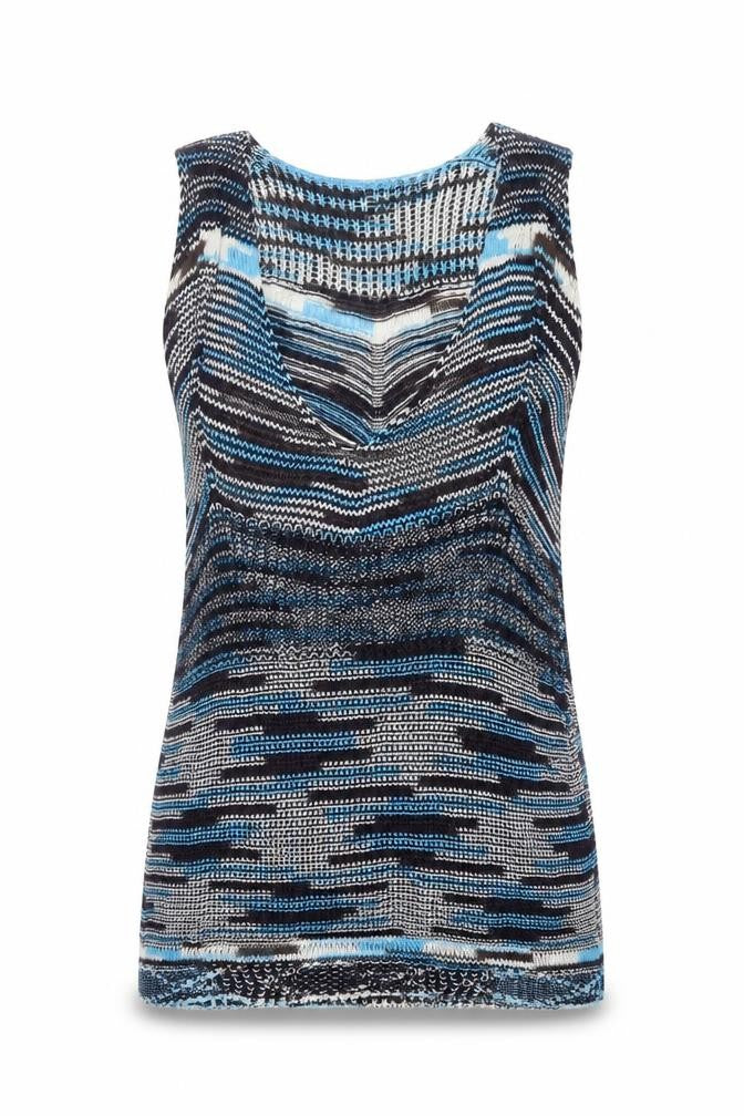 Front view of Lamberto Losani Women's XS Multicoloured Knit Tank