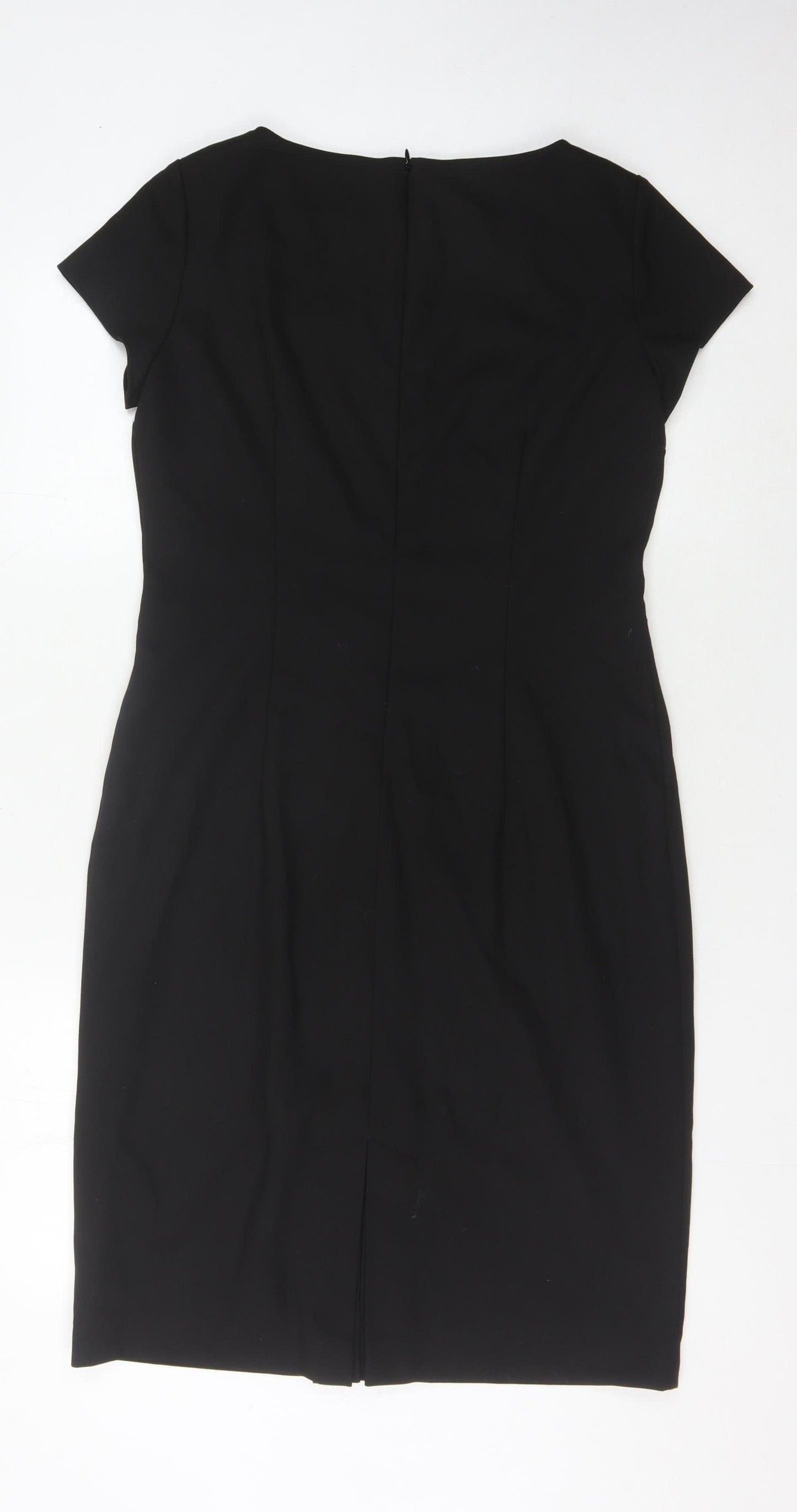 Simon Jersey Women's Black Sheath Dress Size 12 Workwear