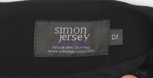 Simon Jersey Women's Black Sheath Dress Size 12 Workwear
