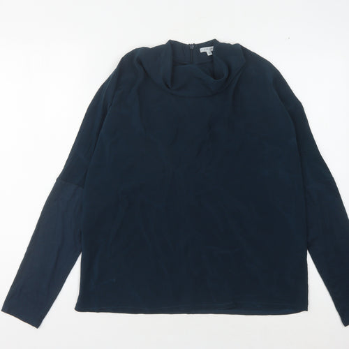 Jigsaw Women's Blue Silk Blouse, XS, Long Sleeve, Casual