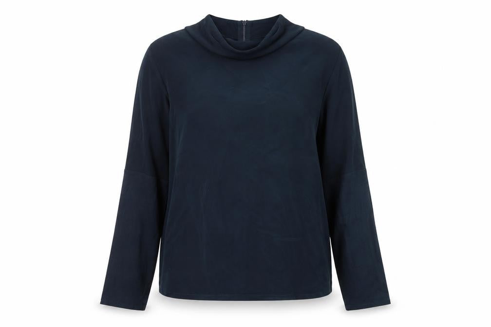 Jigsaw Women's Blue Silk Blouse, XS, Long Sleeve, Casual