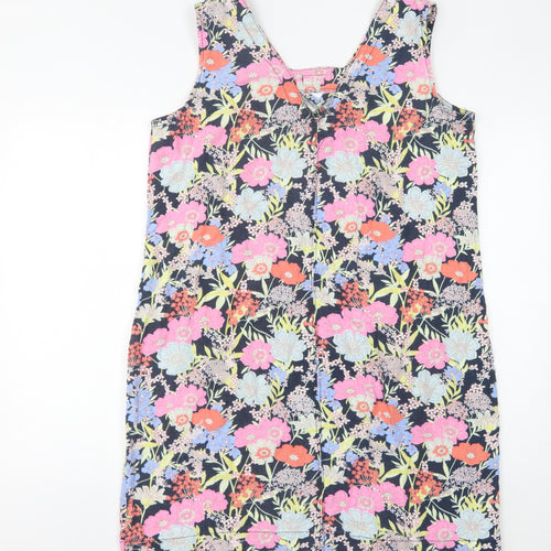 Next Women's Multicoloured Floral Pinafore Dress Size 14
