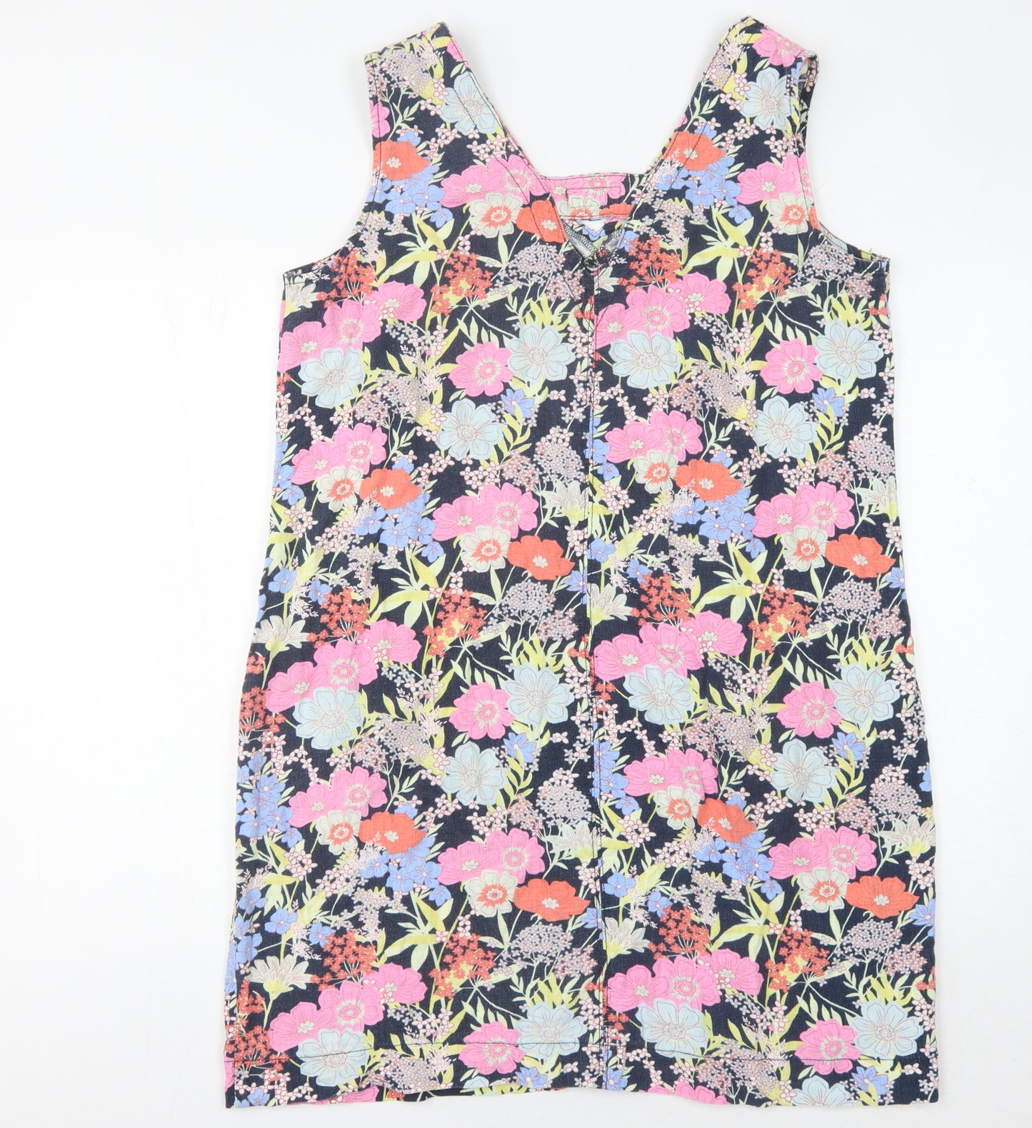 Next Women's Multicoloured Floral Pinafore Dress Size 14