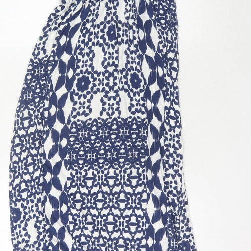 Monsoon Women's Blue Long Geometric Dress S