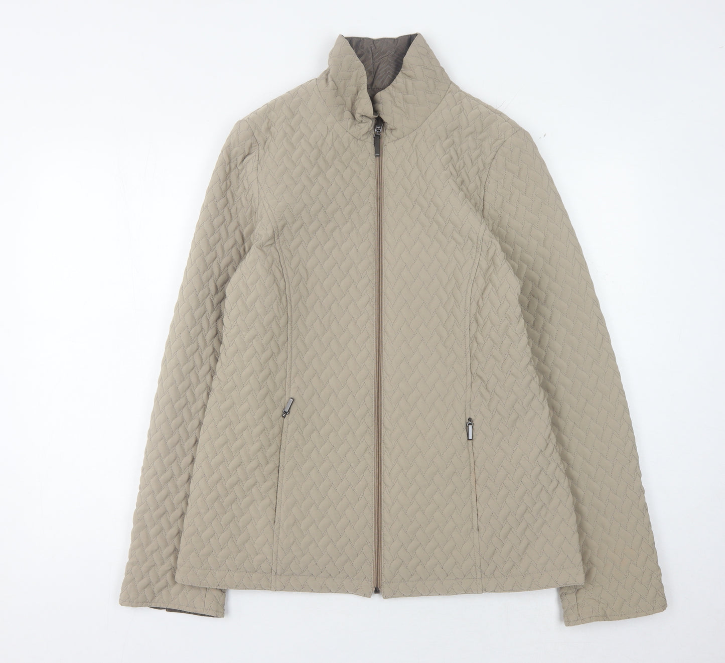 Jacques Vert Women’s Beige Quilted Jacket S Regular Fit