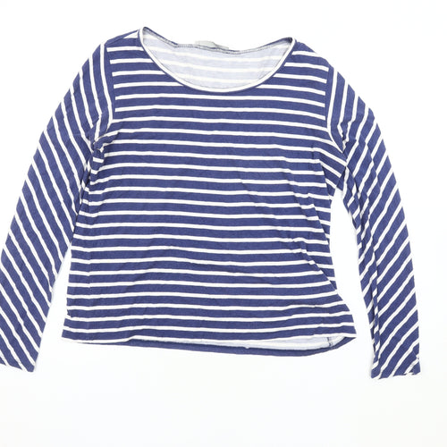 Betty & Co Women's Blue Striped T-Shirt, Size 10