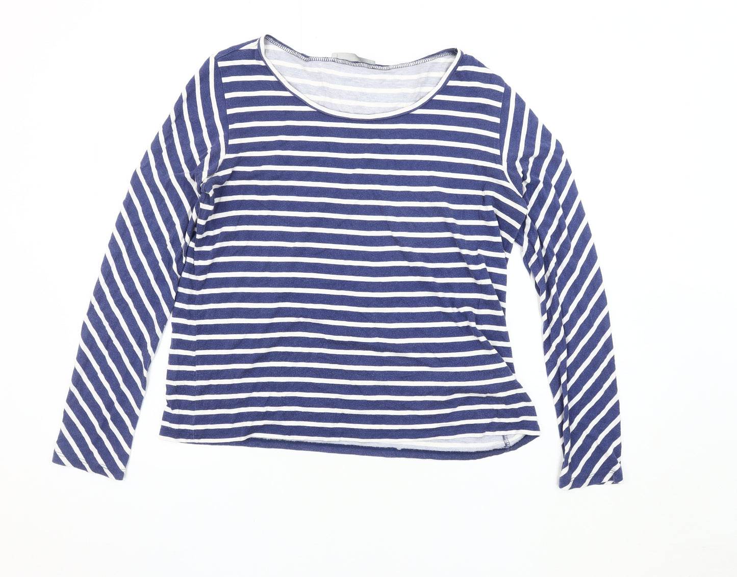 Betty & Co Women's Blue Striped T-Shirt, Size 10