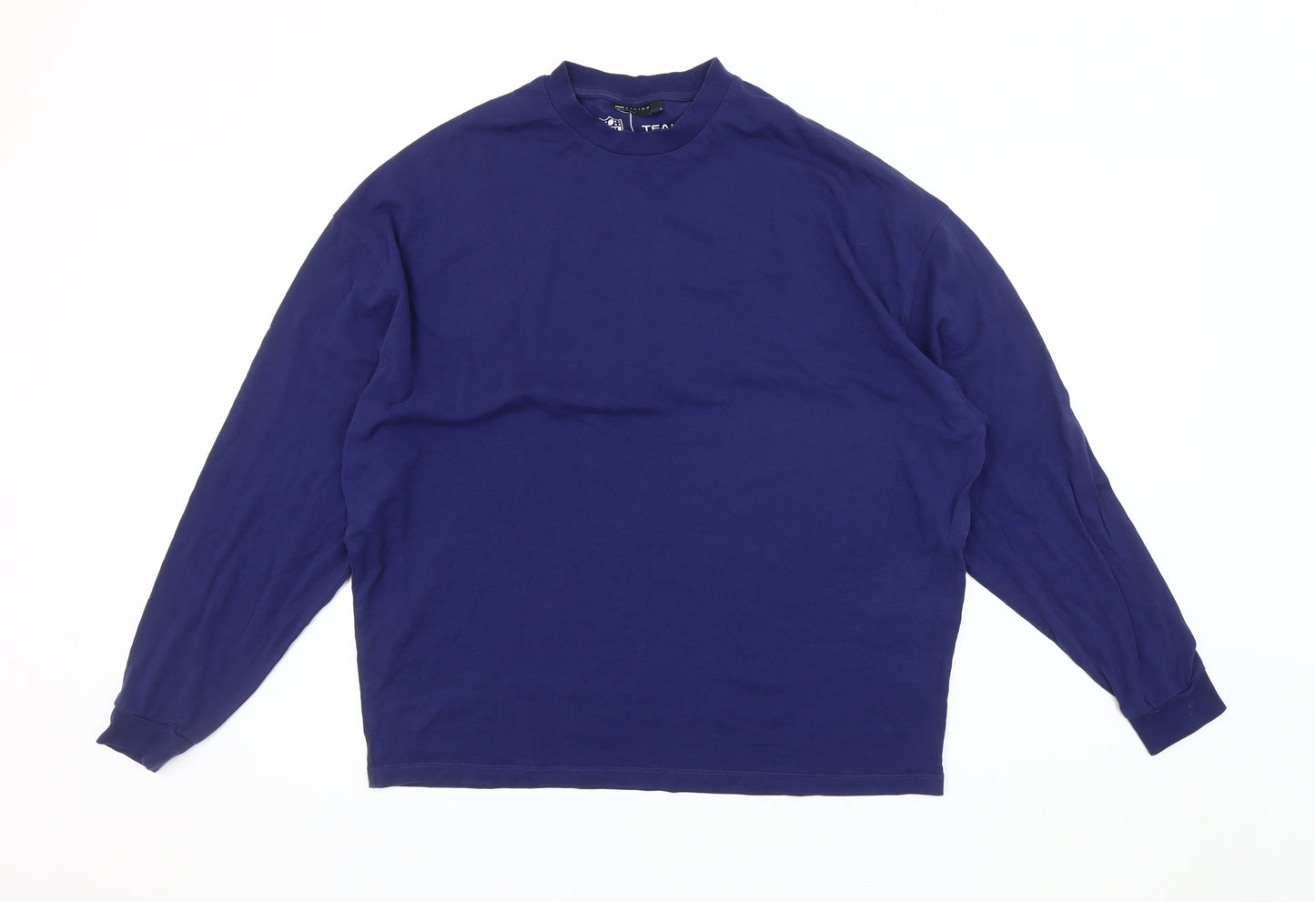 ASOS Men's Blue NFL T-Shirt, Small, Long Sleeve