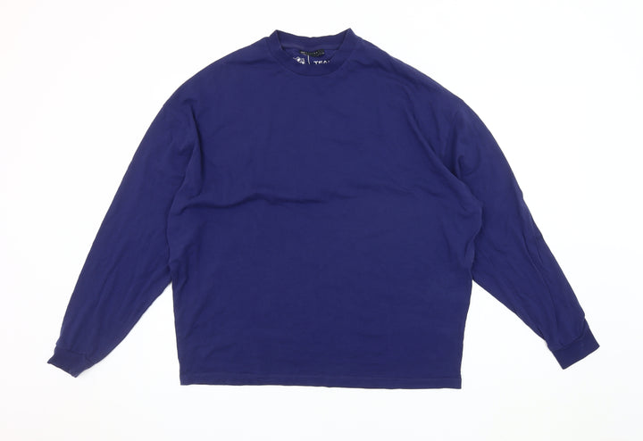 ASOS Men's Blue NFL T-Shirt, Small, Long Sleeve
