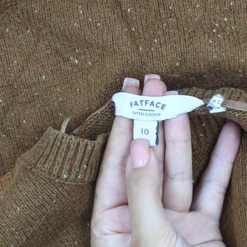 Fatface Women's Brown Pullover Jumper Size 10