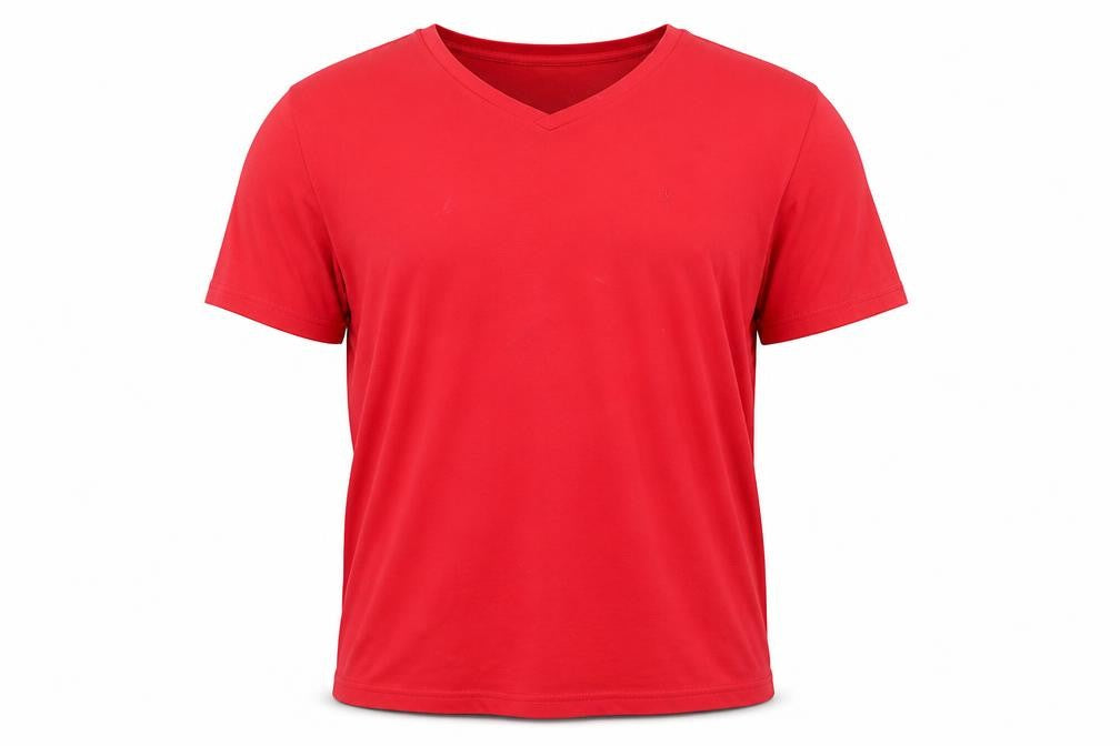 Calvin Klein Men's Red V-Neck T-Shirt XL