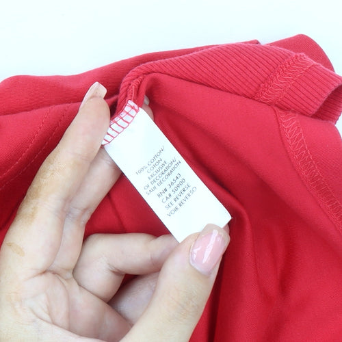 Calvin Klein Men's Red V-Neck T-Shirt XL