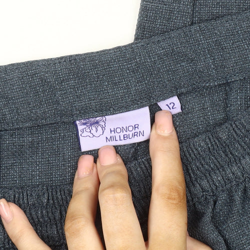 Honor Millburn Women's Grey Trousers Size 12 - Autumn Comfort