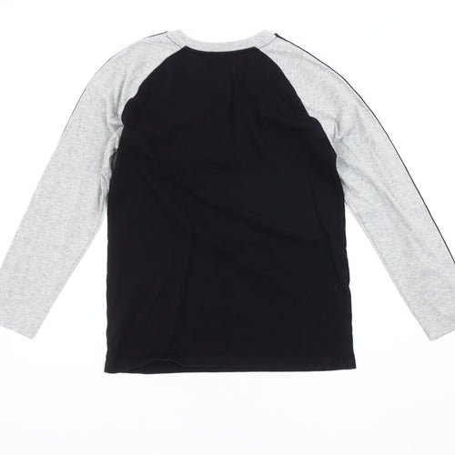Marvel Spider-Man Boys Long Sleeve T-Shirt, Black/Grey, Size L 10-11 Years