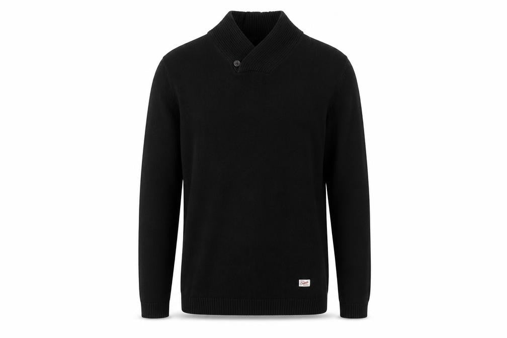 Front view of Jack & Jones Men's Black jumper, M, High Neck