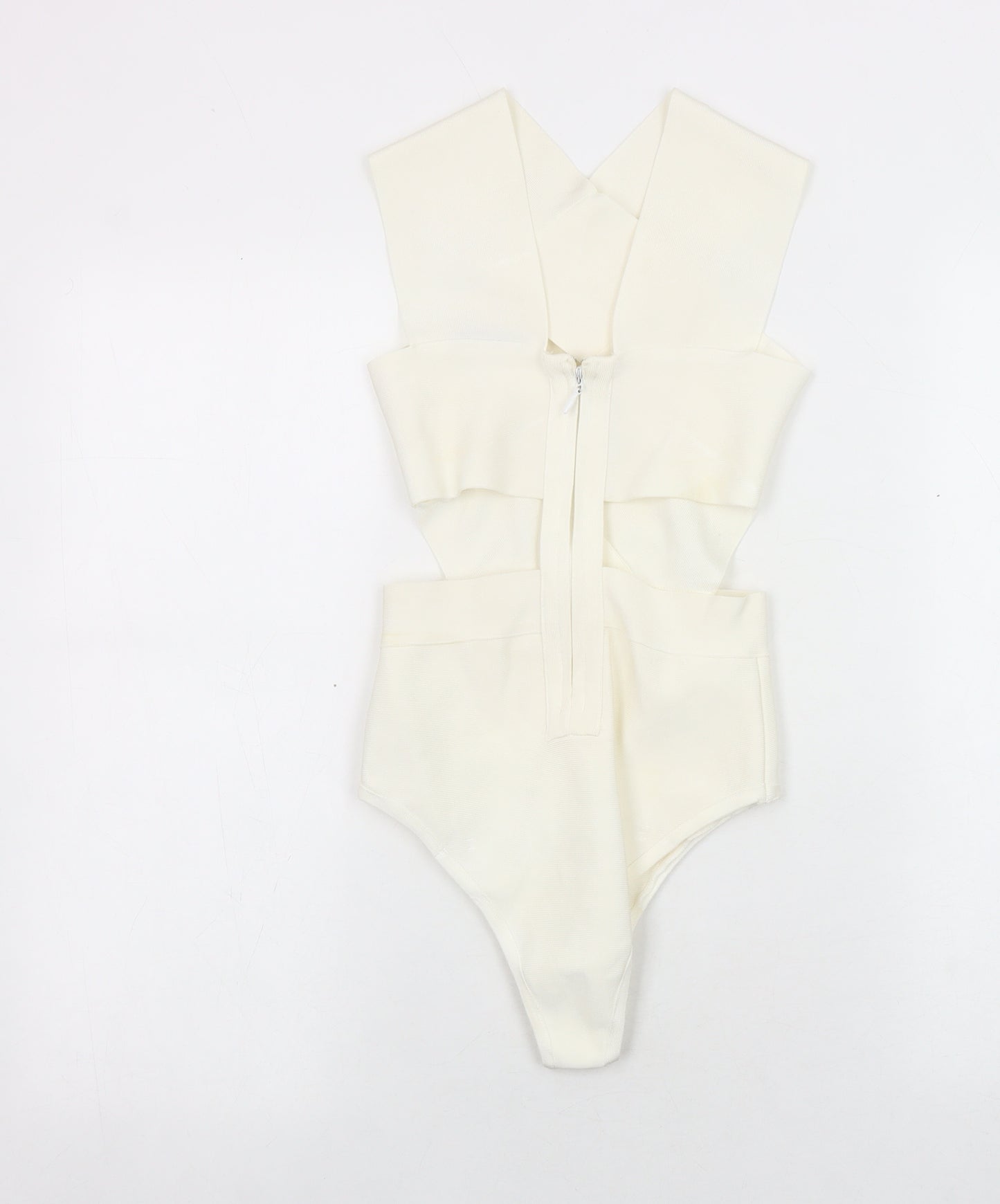 MYBandageDRESS Women's Ivory Bodysuit, Size S, Party/Cocktail