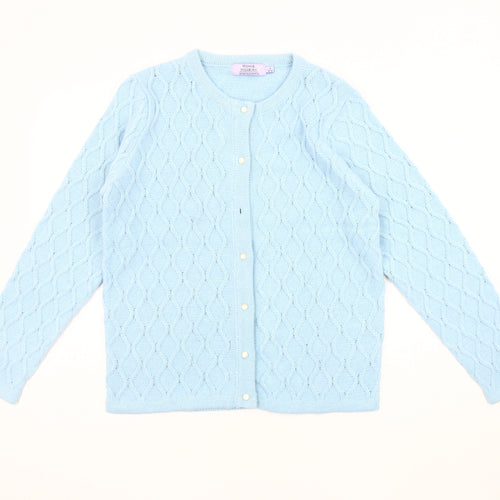 Honor Millburn Women's Blue Cable-Knit Cardigan, Size S