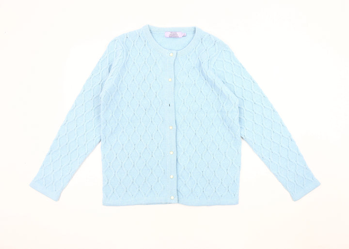 Honor Millburn Women's Blue Cable-Knit Cardigan, Size S