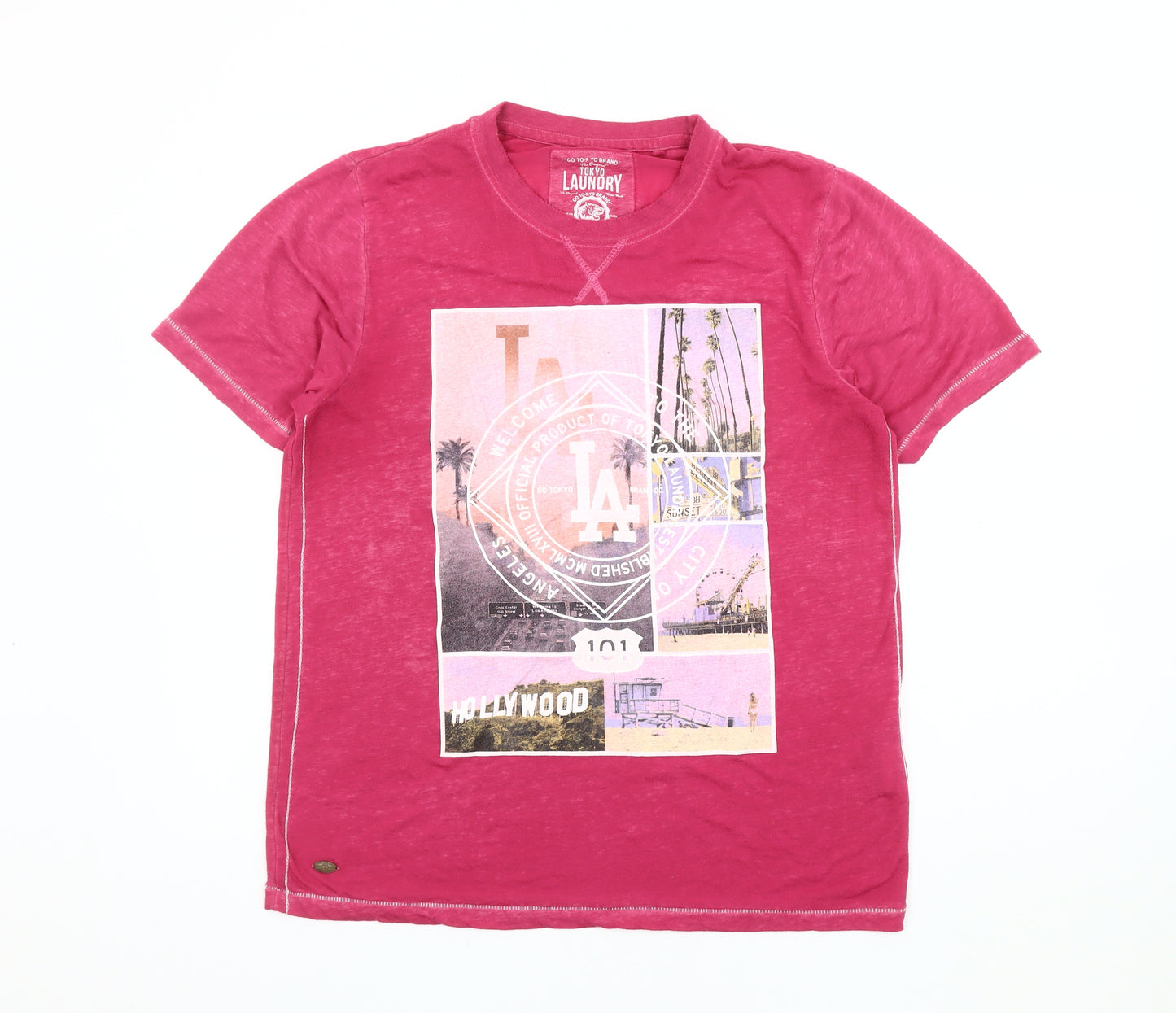 Tokyo Laundry Men's Red Graphic T-Shirt Medium