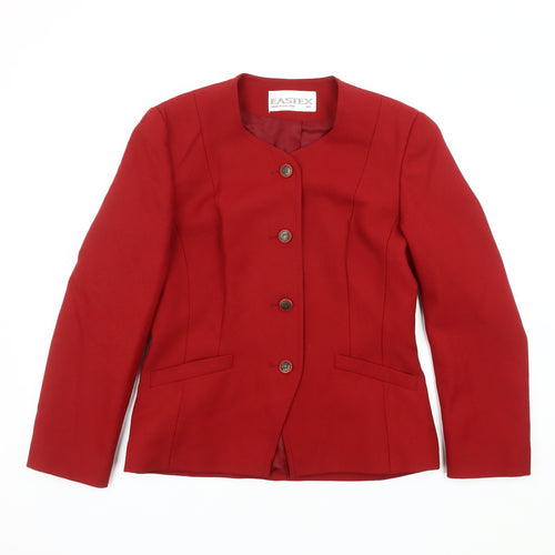 Eastex Red Women's Blazer, Size 10, Classic Fit