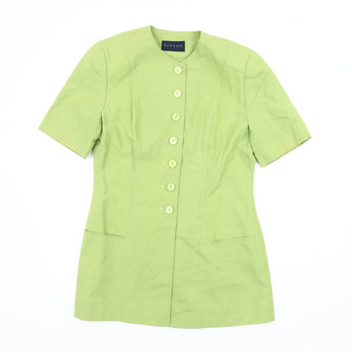Alexon Women's Green Suit Jacket, Size 8, Short Sleeve Workwear