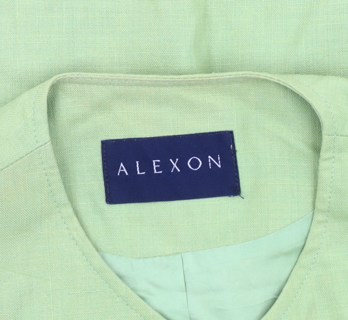 Alexon Women's Green Suit Jacket, Size 8, Short Sleeve Workwear