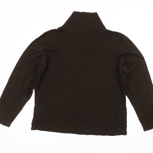Cotton Traders Women's Brown Cowl Neck Top Size 18