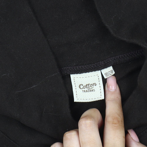 Cotton Traders Women's Brown Cowl Neck Top Size 18