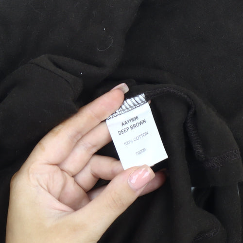 Cotton Traders Women's Brown Cowl Neck Top Size 18