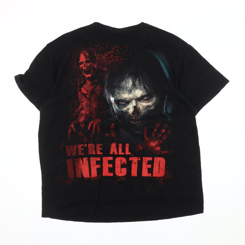 The Walking Dead Men's Black XL Horror Graphic T-Shirt