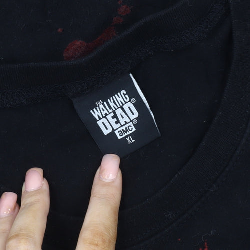 The Walking Dead Men's Black XL Horror Graphic T-Shirt